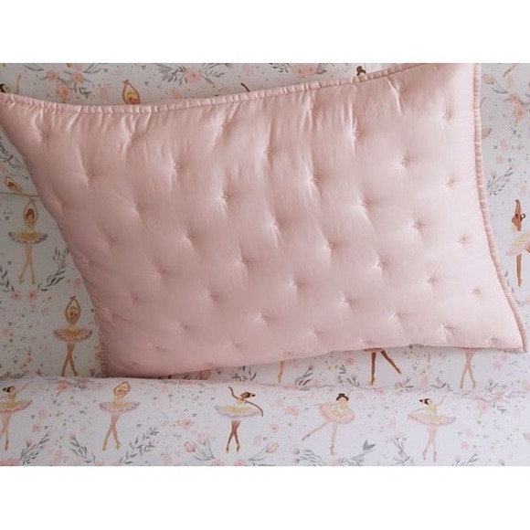 Pottery Barn Other - 2 Pottery Barn Kids Amelia Tencel Quilted Sham EURO‎ Square 26" Rose Pink NEW